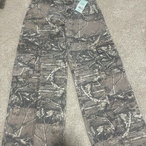 REVICE Camouflage Flare & Wide Leg Jeans